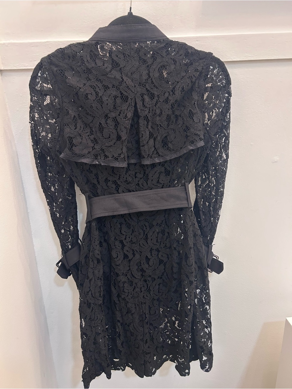 Victorian-style Gothic Lace Long-Sleeve Belted Double-breasted Jacket - Picture 8 of 10